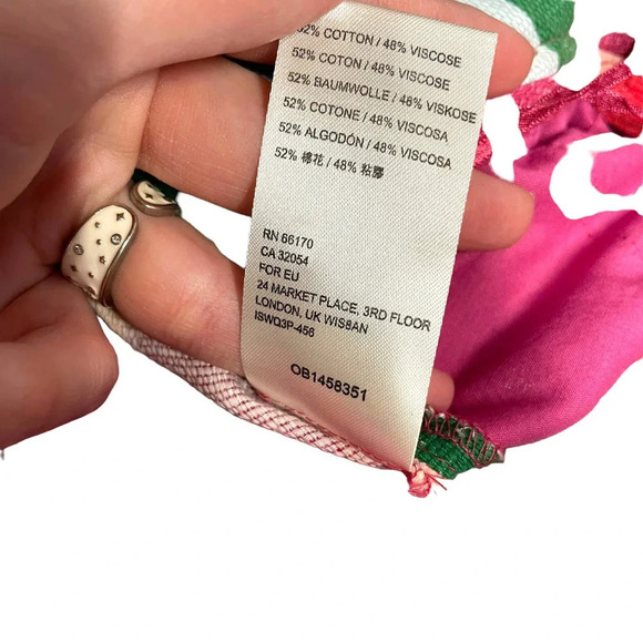 Free People La Paz Stripe Cotton Blend Ankle Pants Berry Combo Size 0 - Picture 11 of 11